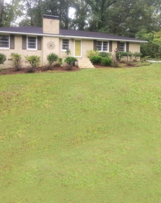House with signs of foundation settlement House with signs of foundation settlement